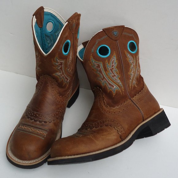 Ariat Shoes - SIZE 7 B. Ariat FatBaby Brown Leather Boots Women's.